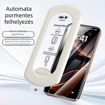 Edzett üveg előlap védőfólia iPhone 17 Pro Maxhoz – porálló, magánéletvédő (anti-peep), anti-ujjlenyomat, kékfény elleni védelem, sötétben világító, HD tisztaság