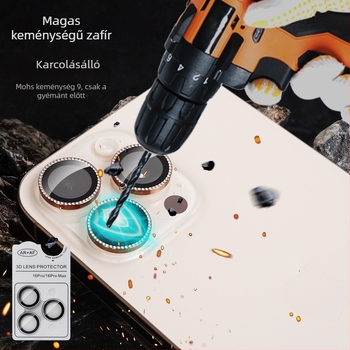 Edzett üvegből készült lencsefilm iPhone 14 Pro Max-hoz – HD, tükröződésmentes