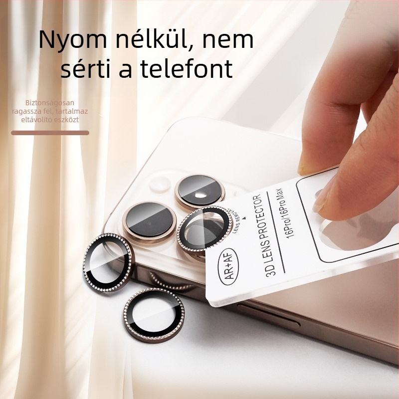 Edzett üvegből készült lencsefilm iPhone 14 Pro Max-hoz – HD, tükröződésmentes
