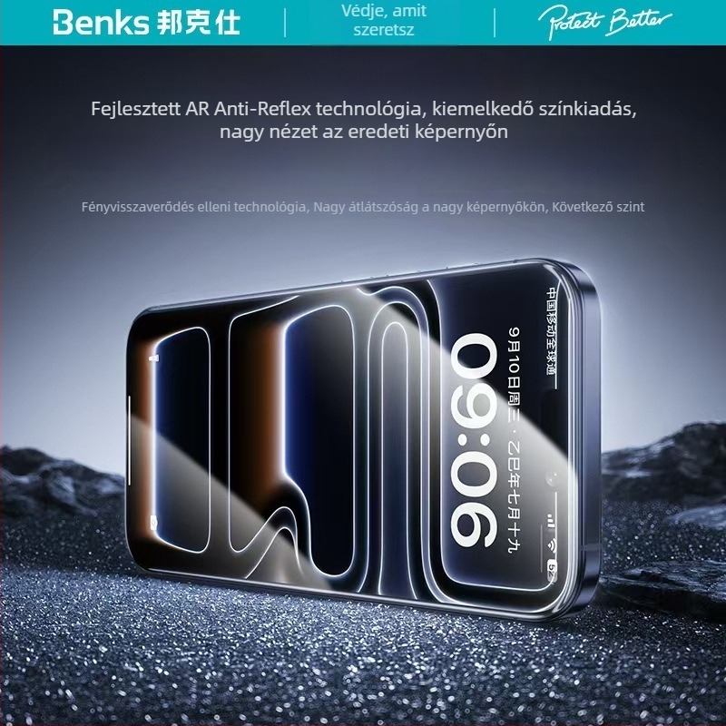 Corning Edge-to-Edge HD edzett üveg kijelzővédő Apple 17Pro/17Promax17-hez