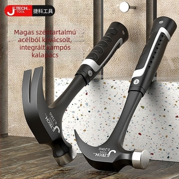 Jieke All-in-One karmantyúkalapács háztartási használatra – fej: magas széntartalmú acélból, nyél: műanyag, 0,6 kg