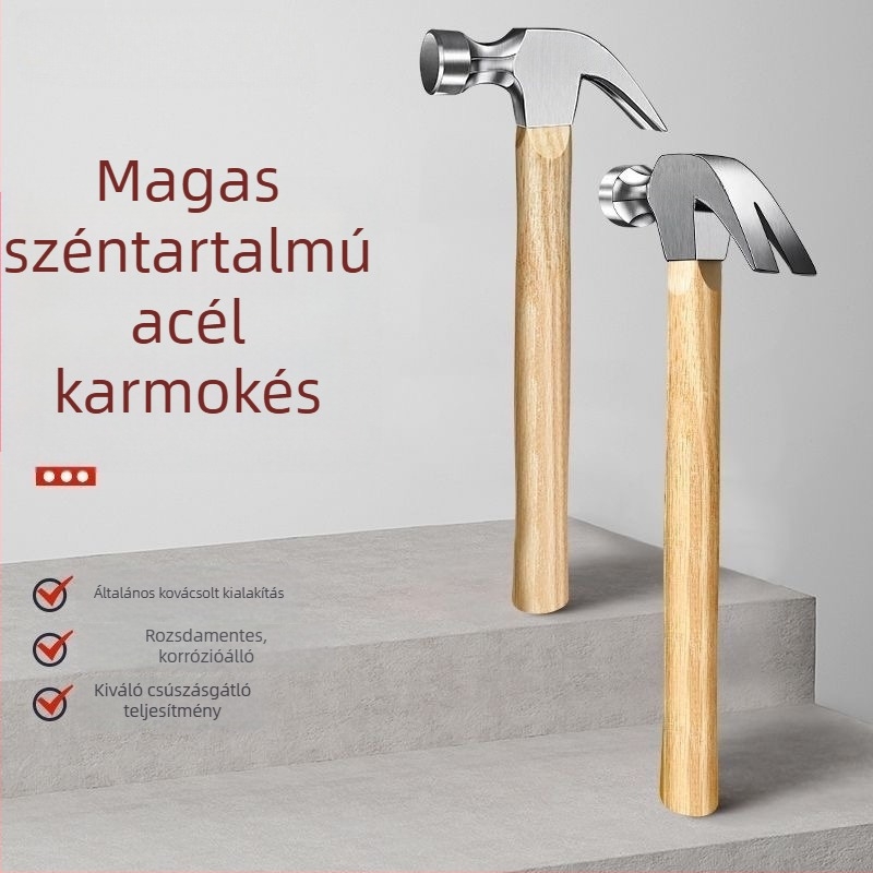 Karomkalapács, nyersacél fej, 0.35 kg, rövid nyeletű sorozat, otthoni, építőipari és kültéri használatra
