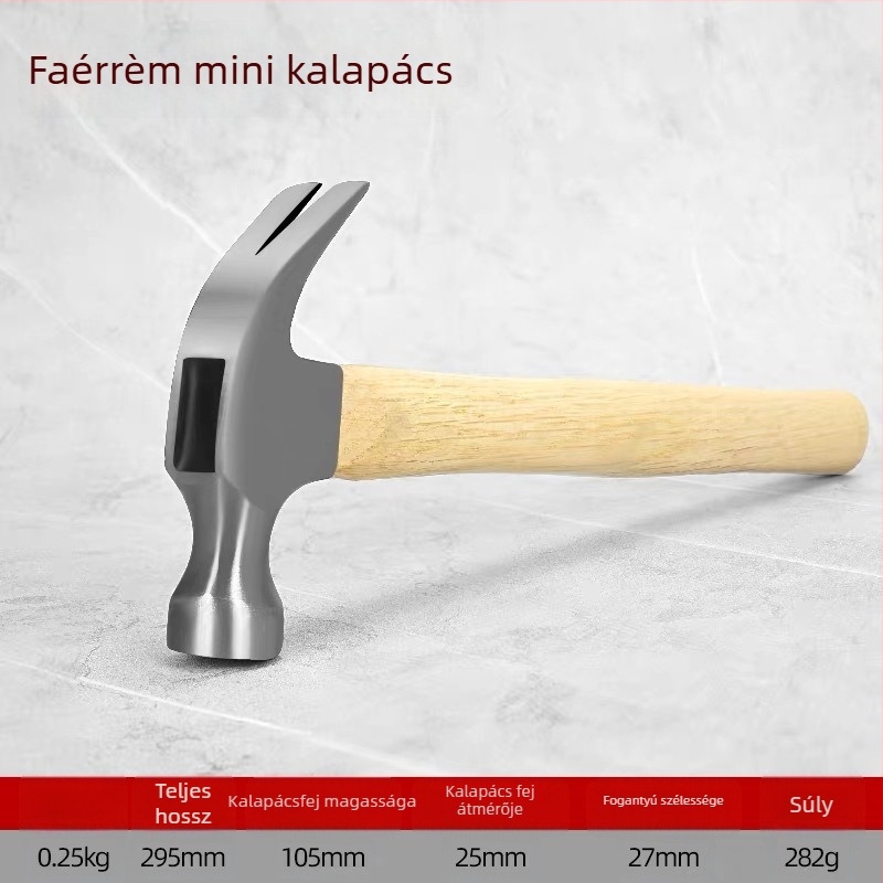 Karomkalapács, nyersacél fej, 0.35 kg, rövid nyeletű sorozat, otthoni, építőipari és kültéri használatra