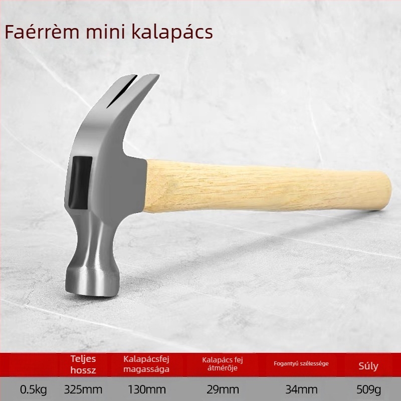 Karomkalapács, nyersacél fej, 0.35 kg, rövid nyeletű sorozat, otthoni, építőipari és kültéri használatra