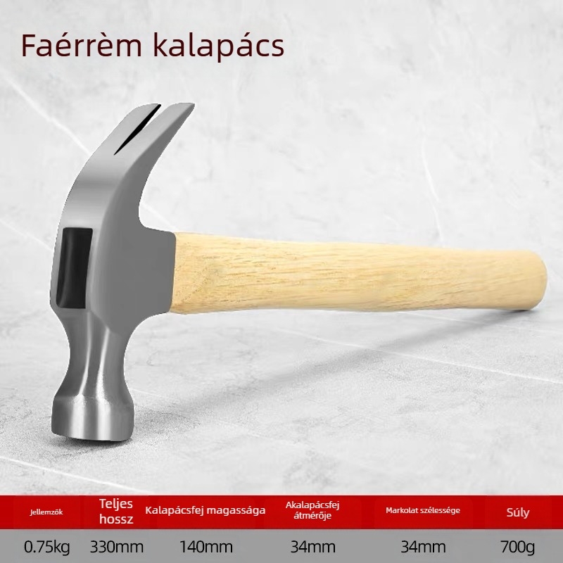 Karomkalapács, nyersacél fej, 0.35 kg, rövid nyeletű sorozat, otthoni, építőipari és kültéri használatra
