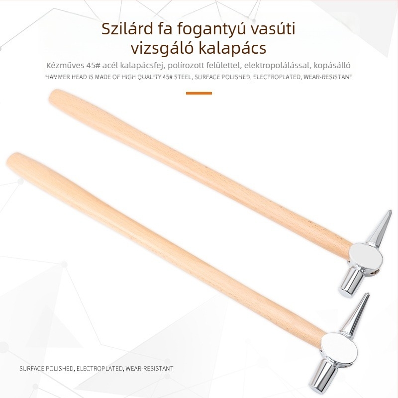 Vasúti vonatellenőrző kalapács - Típus: Más; Kalapácsfej anyaga: Más; Nem importált; Nem robbanó‑álló; Nem ütésálló