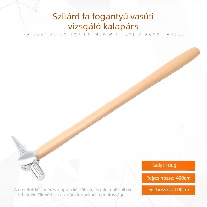 Vasúti vonatellenőrző kalapács - Típus: Más; Kalapácsfej anyaga: Más; Nem importált; Nem robbanó‑álló; Nem ütésálló