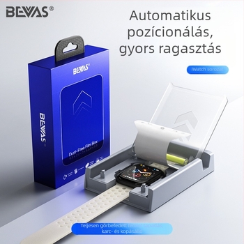 Bevas Apple Watch kijelzővédő fólia, PET anyag, Kompatibilis az Apple Watch-cal (Márka: Bevas; Anyag: PET; Kompatibilitás: Apple Watch)