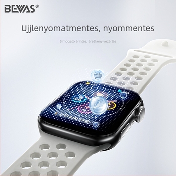 Bevas Apple Watch kijelzővédő fólia, PET anyag, Kompatibilis az Apple Watch-cal (Márka: Bevas; Anyag: PET; Kompatibilitás: Apple Watch)