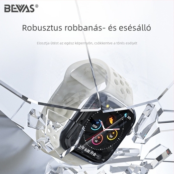 Bevas Apple Watch kijelzővédő fólia, PET anyag, Kompatibilis az Apple Watch-cal (Márka: Bevas; Anyag: PET; Kompatibilitás: Apple Watch)