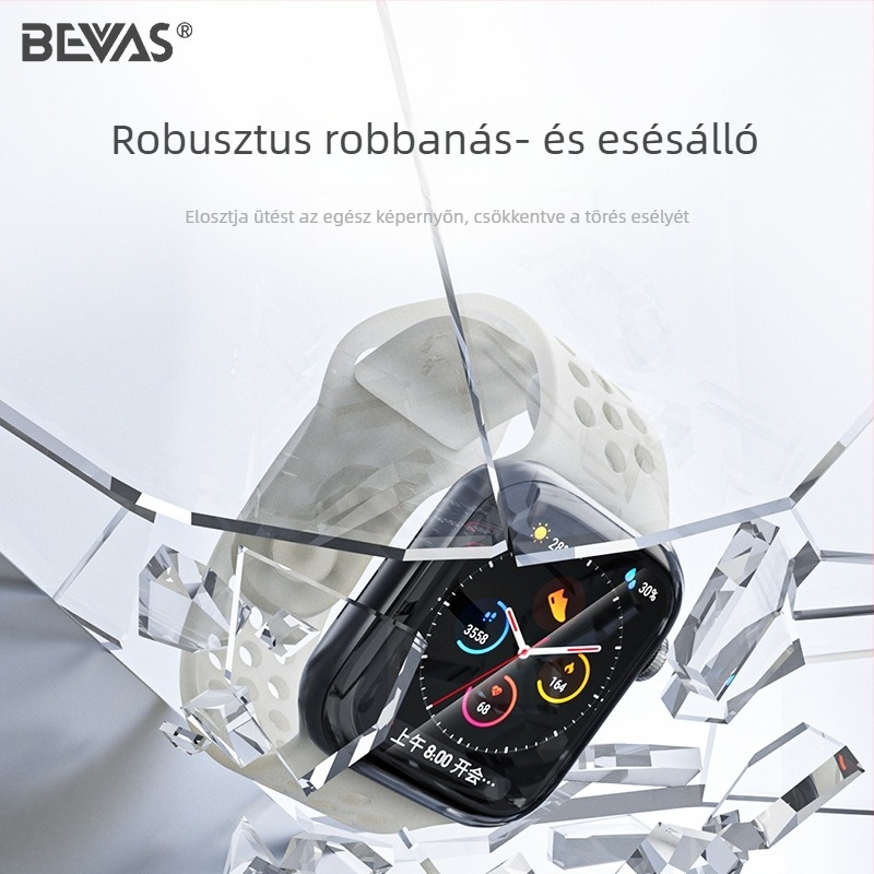 Bevas Apple Watch kijelzővédő fólia, PET anyag, Kompatibilis az Apple Watch-cal (Márka: Bevas; Anyag: PET; Kompatibilitás: Apple Watch)