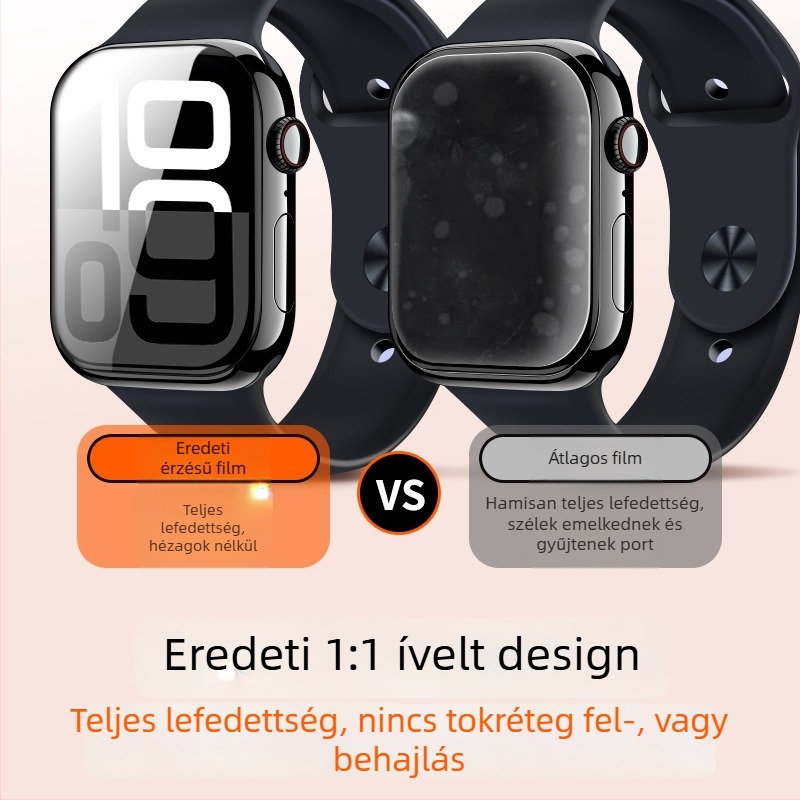Apple Watch védőfólia, kompatibilis S10, SE, S9, S8, S7/S6 - teljes lefedettség