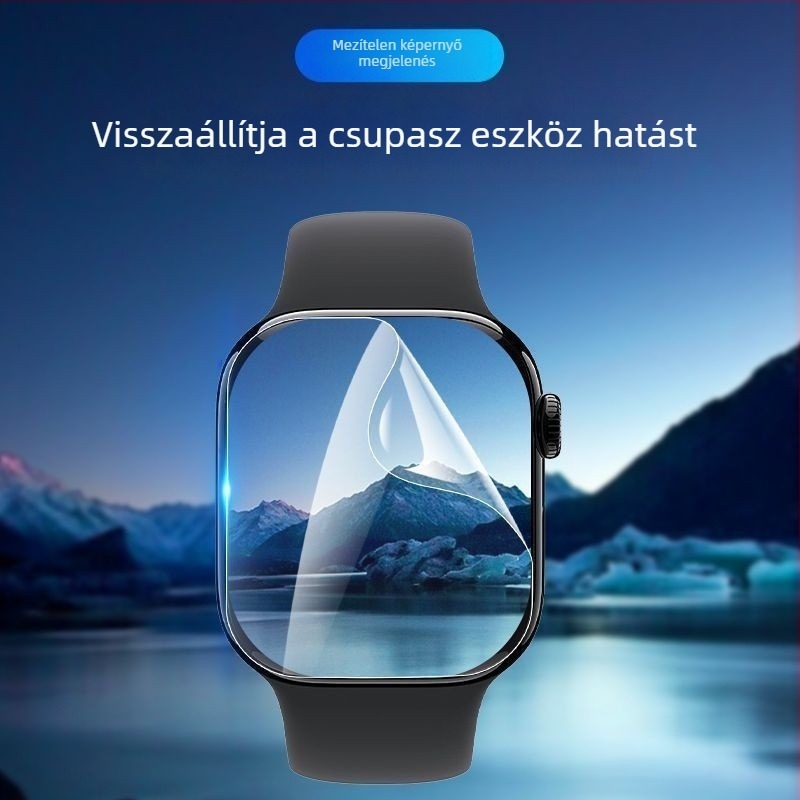 Apple Watch Ultra 49mm ívelt TPU hidrogel kijelzővédő fólia, HD puha fólia