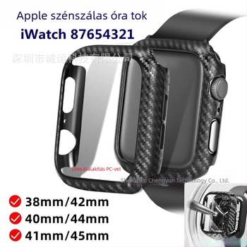 Apple Watch védőtok — PC + edzett üveg, beépített képernyővédő
