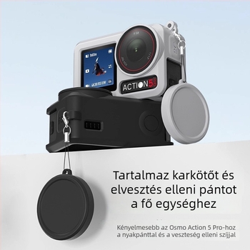 Time szilikon védőhéj DJI Action5 Pro/4/3-hoz – leesés elleni védelem