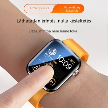 Apple Watch Ultra 49mm edzett üveg kijelzővédő, teljes lefedettség, pormentes, gyors felhelyezés