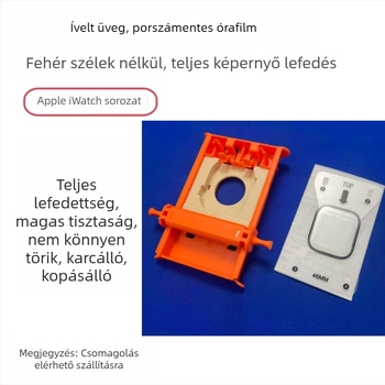 Ívelt edzett üveg kijelzővédő Apple Watch-hoz — teljes ragasztás, HD tisztaság, porálló, ujjlenyomat-mentes, ütésálló