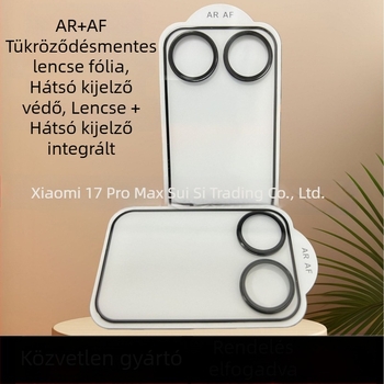 Xiaomi 17 Pro / 17 Pro Max – edzett üveg lencsefilm és hátlapi képernyővédő, HD, anti-ujjlenyomat, porálló, ütésálló