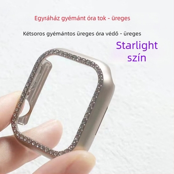 Apple Watch Series 11 tokkal — üreges keret egyetlen gyémánttal, kompatibilis S10, anyag PC