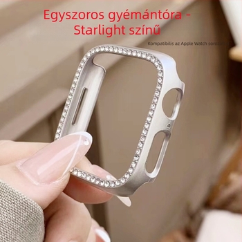 Apple Watch Series 11 tokkal — üreges keret egyetlen gyémánttal, kompatibilis S10, anyag PC