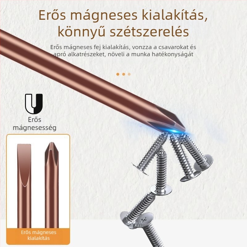 Varrógép csavarhúzó készlet: lapos- és Philips fej, mágneses hosszabbító rúd, számítógép javításához
