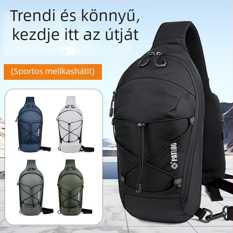 Drifter Férfi Nylon Mellkas Táska, Utcai Stílus, Ultra Könnyű, Crossbody