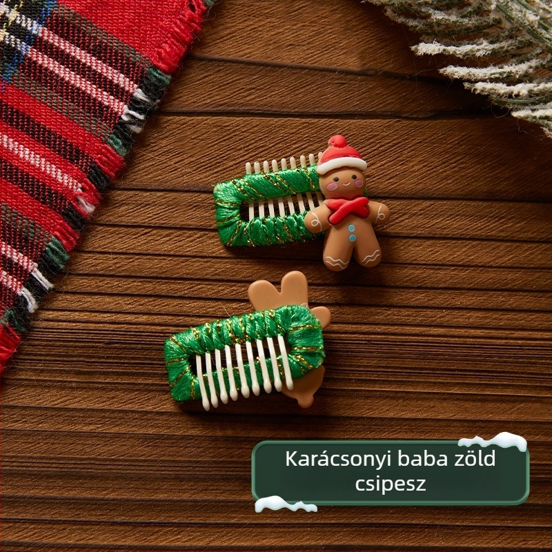 Kézzel készített aranyos kisállat fejfedő klips macskáknak – karácsonyi és újévi díszítésre, Maltéz stílusban