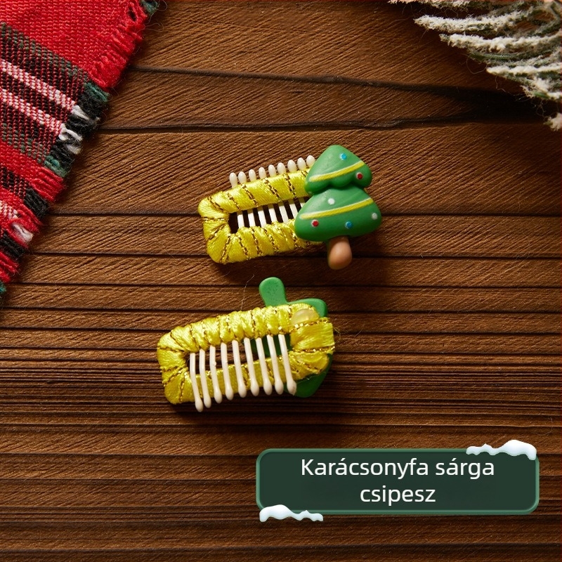 Kézzel készített aranyos kisállat fejfedő klips macskáknak – karácsonyi és újévi díszítésre, Maltéz stílusban