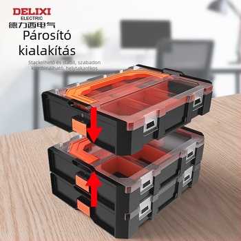 Áthelyezhető alkatrész doboz – DELIXI ELECTRIC Assembly Parts Box Series, többfunkciós szerszám- és hardvertároló elektronikai alkatrészekhez