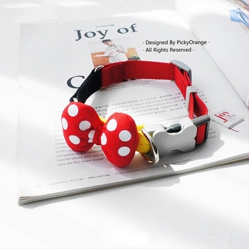 Kutya nyakörv masnival – szín-összehangolt minta, poliészter, stílus Princess Wind, márka pickyorange