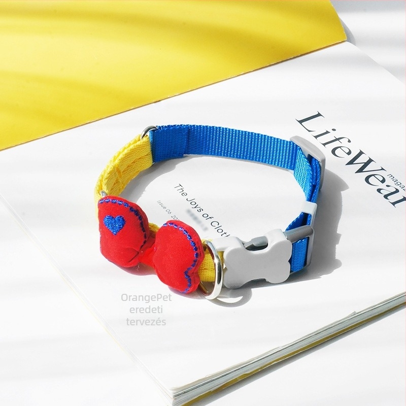 Kutya nyakörv masnival – szín-összehangolt minta, poliészter, stílus Princess Wind, márka pickyorange