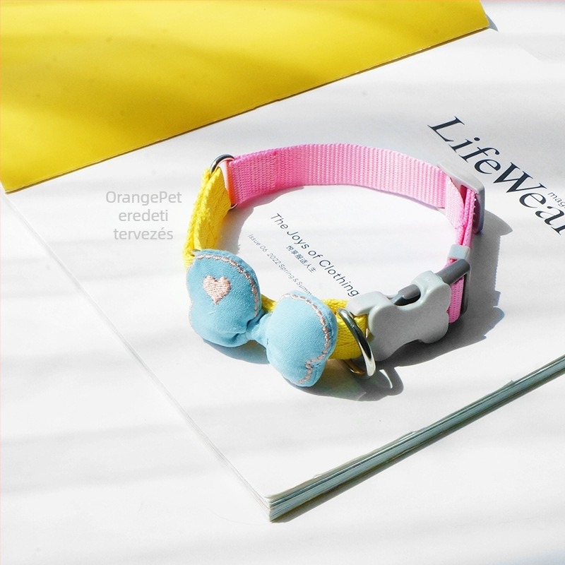 Kutya nyakörv masnival – szín-összehangolt minta, poliészter, stílus Princess Wind, márka pickyorange