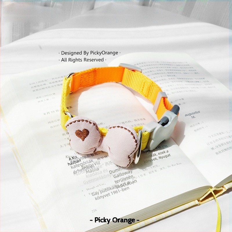 Kutya nyakörv masnival – szín-összehangolt minta, poliészter, stílus Princess Wind, márka pickyorange