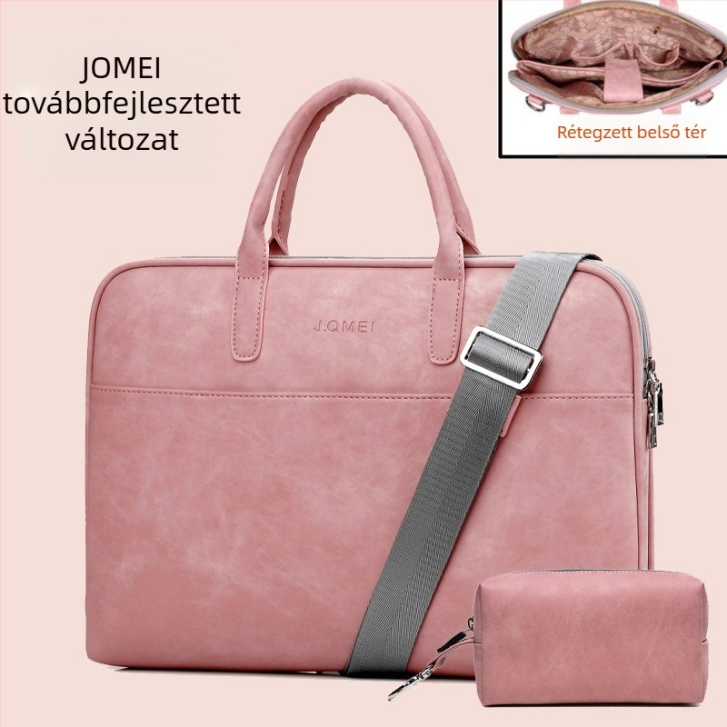 Válltáska 16 hüvelykes laptophoz, PU anyag, belső iPad zseb, vízálló, kopásálló, ütésálló, városi minimalist design