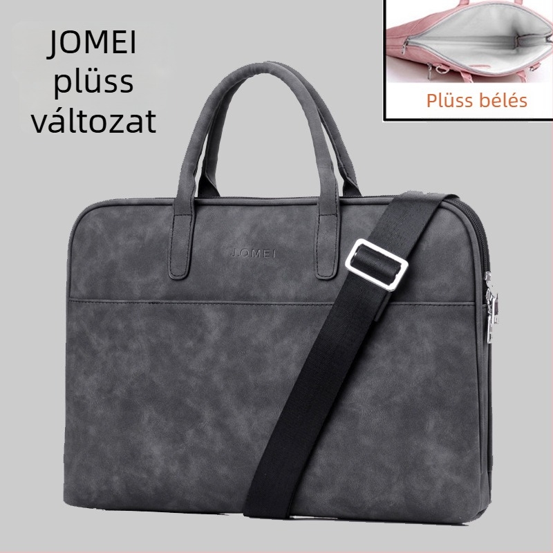 Válltáska 16 hüvelykes laptophoz, PU anyag, belső iPad zseb, vízálló, kopásálló, ütésálló, városi minimalist design