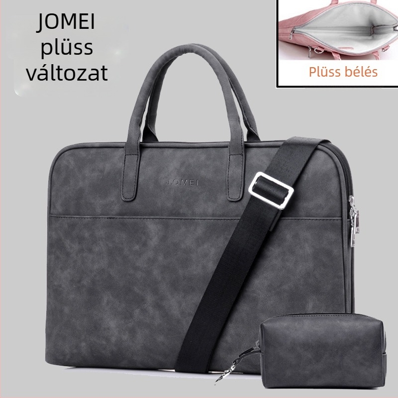 Válltáska 16 hüvelykes laptophoz, PU anyag, belső iPad zseb, vízálló, kopásálló, ütésálló, városi minimalist design