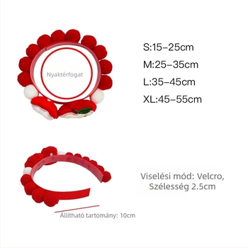 Kiskedvenc nyakörv haranggal és plüss anyagból — Cartoon minta, gyapjú plüss, univerzális használat, lazább stílus