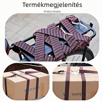 Qiling Nylon elasztikus hevederek járművek rögzítéséhez, nehéz terhelésű, 8 kg teherbírás
