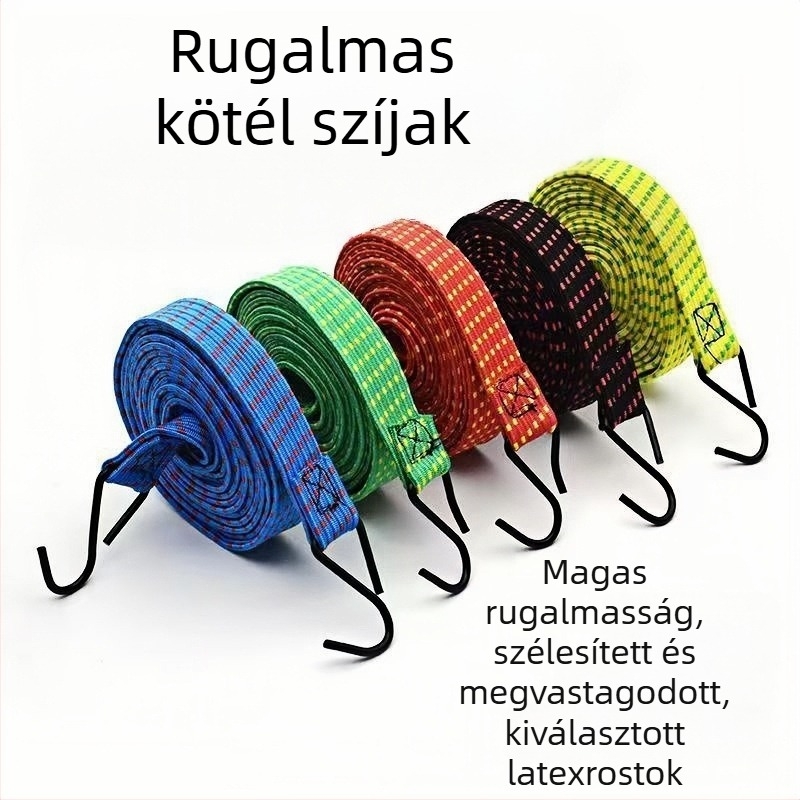 Qiling Nylon elasztikus hevederek járművek rögzítéséhez, nehéz terhelésű, 8 kg teherbírás