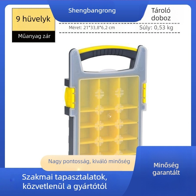 Műanyag szerszámtartó doboz, védőtok stílus, szerszám- és hardver-tárolás, Sheng bangrong márka, eredet Kína