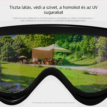 Hippie Dog kutyáknak szemüveg – szél- és UV-védelmet nyújtó, PC anyag, kültéri használatra