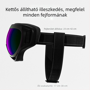Hippie Dog kutyáknak szemüveg – szél- és UV-védelmet nyújtó, PC anyag, kültéri használatra