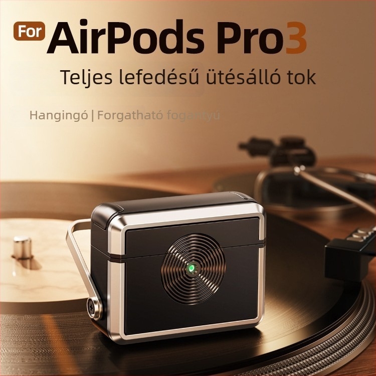 AirPods Pro 3 védőtok — szilikon, all-inclusive design, injektálással készült, kompatibilis az Apple-le