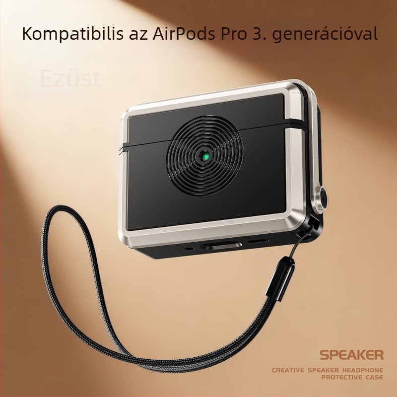 AirPods Pro 3 védőtok — szilikon, all-inclusive design, injektálással készült, kompatibilis az Apple-le