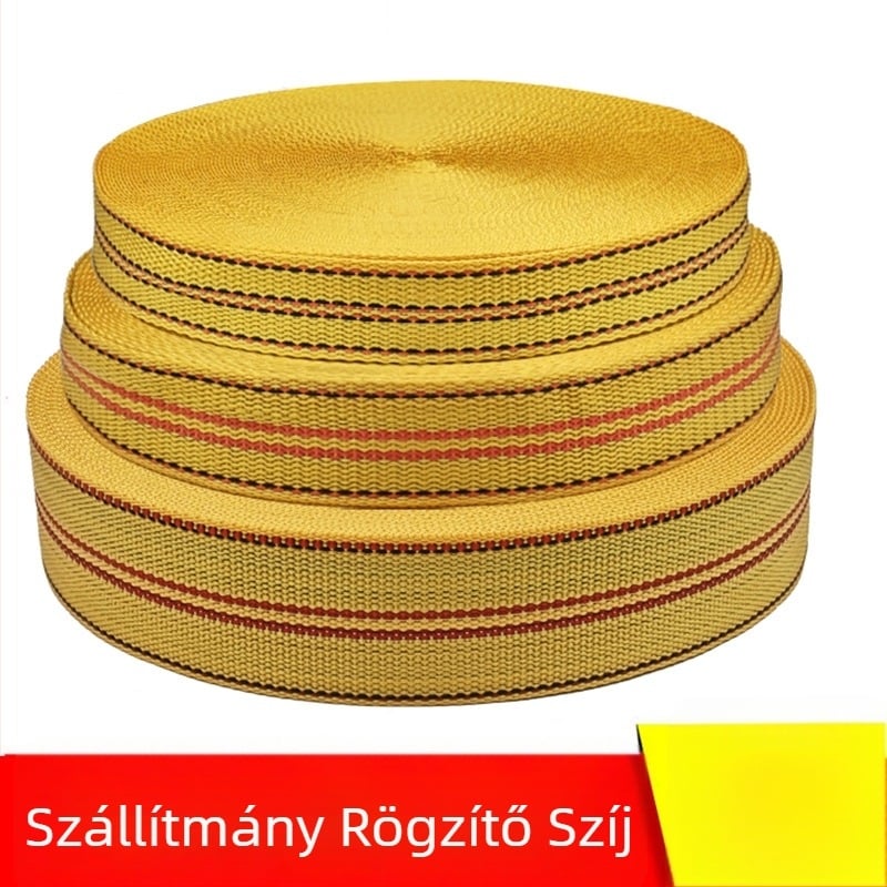 Polipropilén szállítási kötözőöv, 50 m hosszú, univerzális rögzítővel, testreszabható, áruk kötegelésére