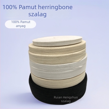 Pamut herringbone szövésű lapos szalag ruházathoz és otthoni textíliákhoz