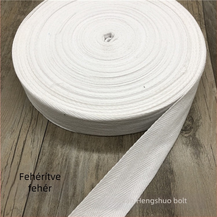 Pamut herringbone szövésű lapos szalag ruházathoz és otthoni textíliákhoz