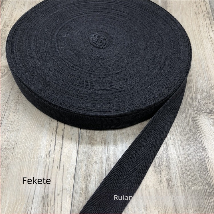 Pamut herringbone szövésű lapos szalag ruházathoz és otthoni textíliákhoz