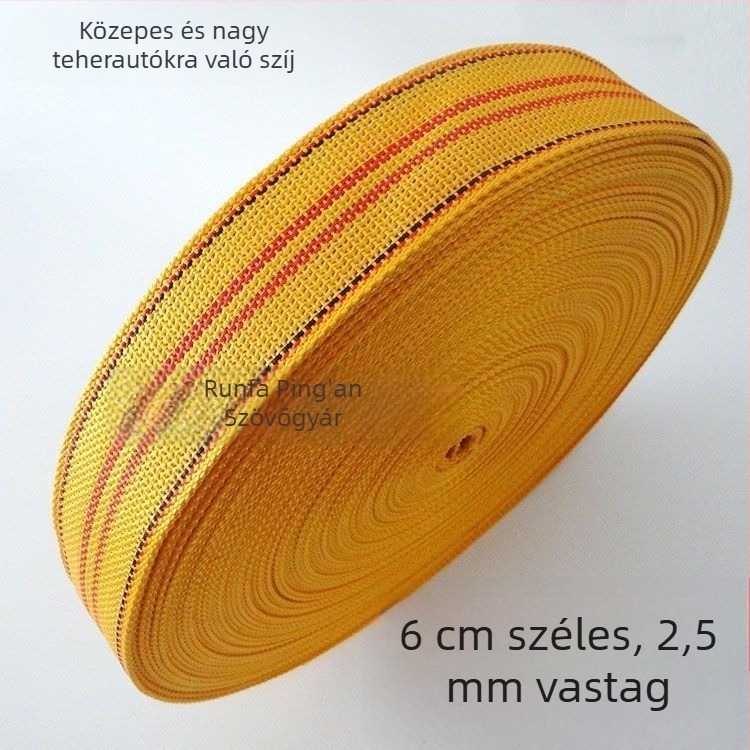 Autóhevederek, sík hevederek, kopásálló, modell 985, átmérő 12–12,9 cm, anyag: selyem