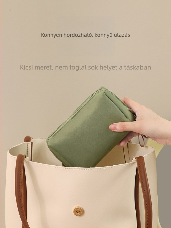 Női kozmetikai táska – városi egyszerű stílus, nylon anyag, belső nylon bélés, vízálló és kopásálló, otthoni tároláshoz